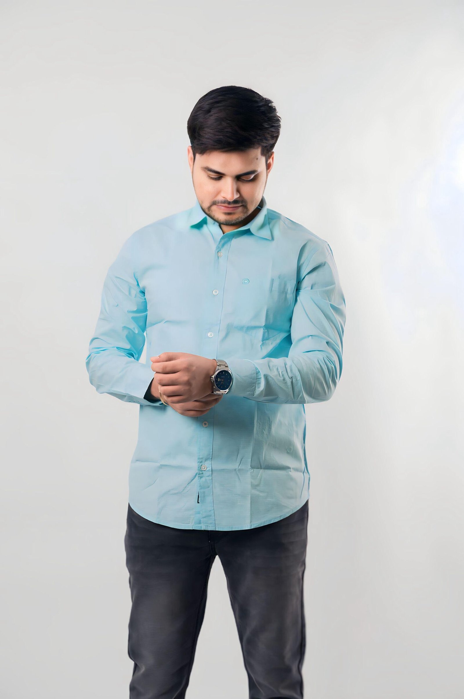 Mens Full Sleeves Plain Shirt