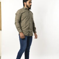 Men Full Sleeve Dark Gray Shirt - Image 4