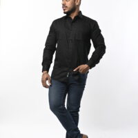 Men Full Sleeve Black Shirt - Image 2