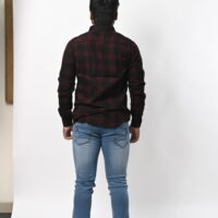 Full Sleeve Brown Black Check's Shirt - Image 6