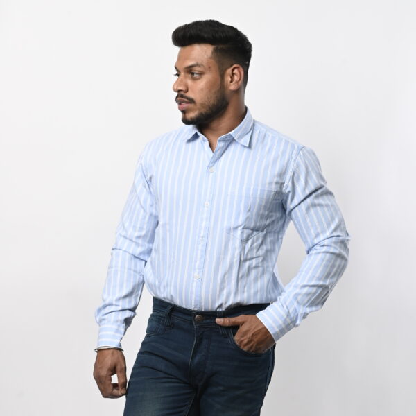 Full Sleeve Light Blue Lining Shirt