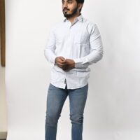 Full Sleeve Light Blue Lining Shirt - Image 4