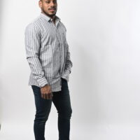 Full Sleeve Gray Lining Shirt - Image 3