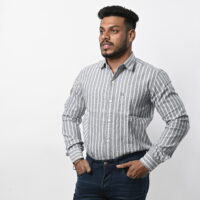 Full Sleeve Gray Lining Shirt - Image 2