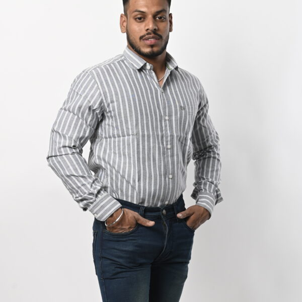 Full Sleeve Gray Lining Shirt