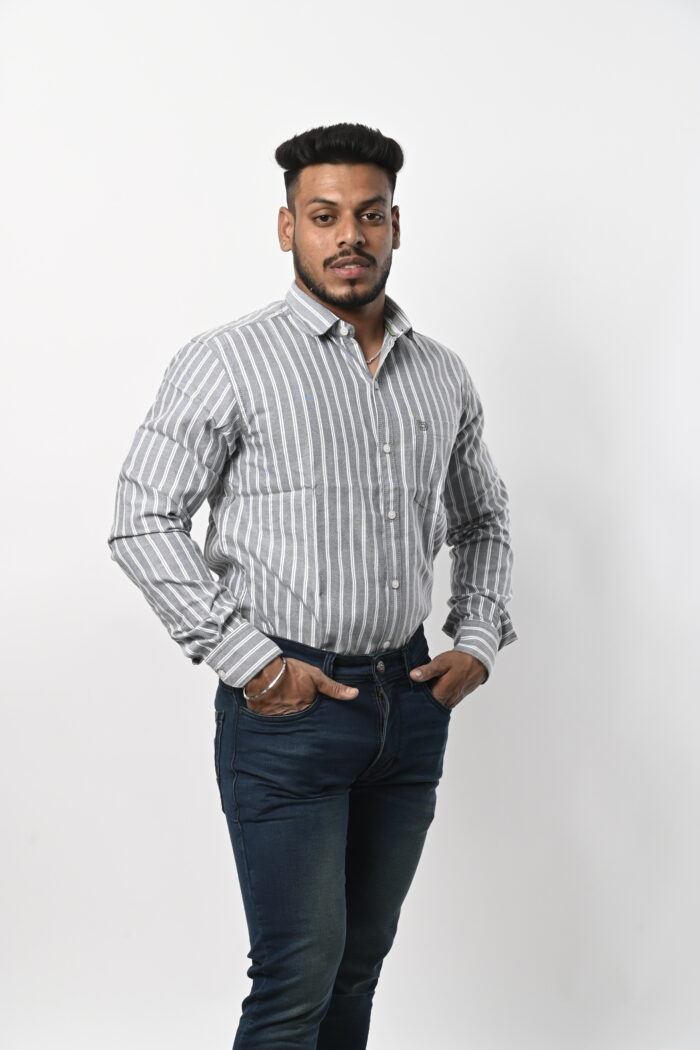 Full Sleeve Gray Lining Shirt