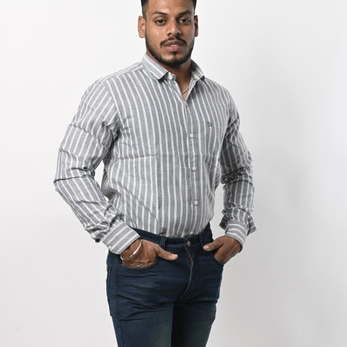 Full Sleeve Gray Lining Shirt